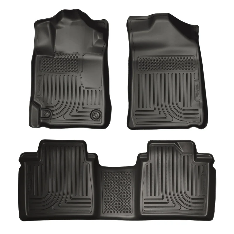 Husky Liners 07-11 Toyota Camry (All) WeatherBeater Combo Black Floor Liners (One Piece for 2nd Row) - Image 2