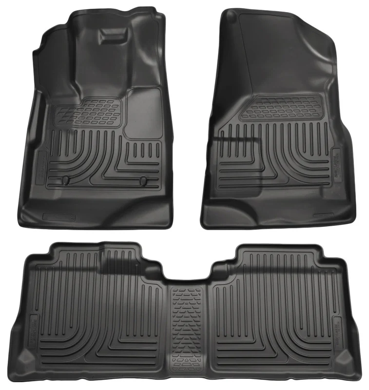Husky Liners 10-12 Cadillac SRX WeatherBeater Combo Black Floor Liners (One Piece for 2nd Seat) - Image 2