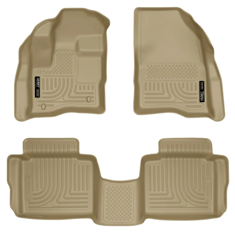 Husky Liners 10-13 Ford Taurus WeatherBeater Combo Tan Floor Liners - Image 2