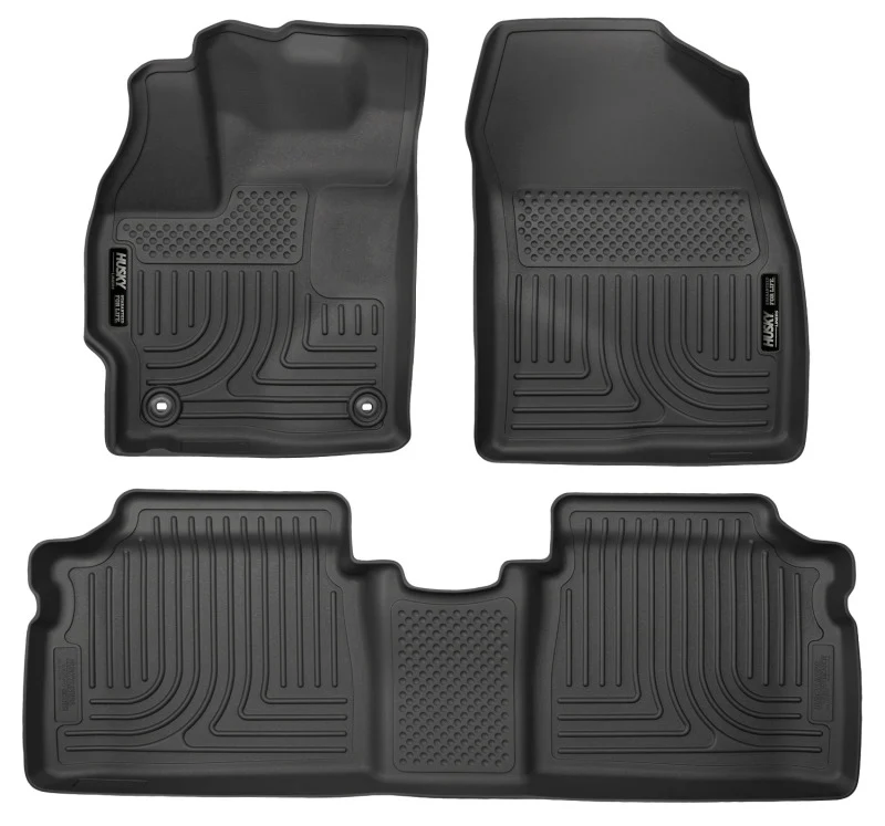 Husky Liners 12 Toyota Prius (PlugIn Models ONLY) WeatherBeater Front & 2nd Seat Black Floor Liners - Image 2