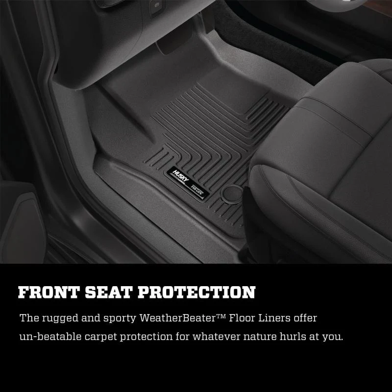 Husky Liners 14 Chevrolet Silverado/GMC Sierra Dbl Cab WeatherBeater Tan Front&2nd Seat Floor Liners - Image 8