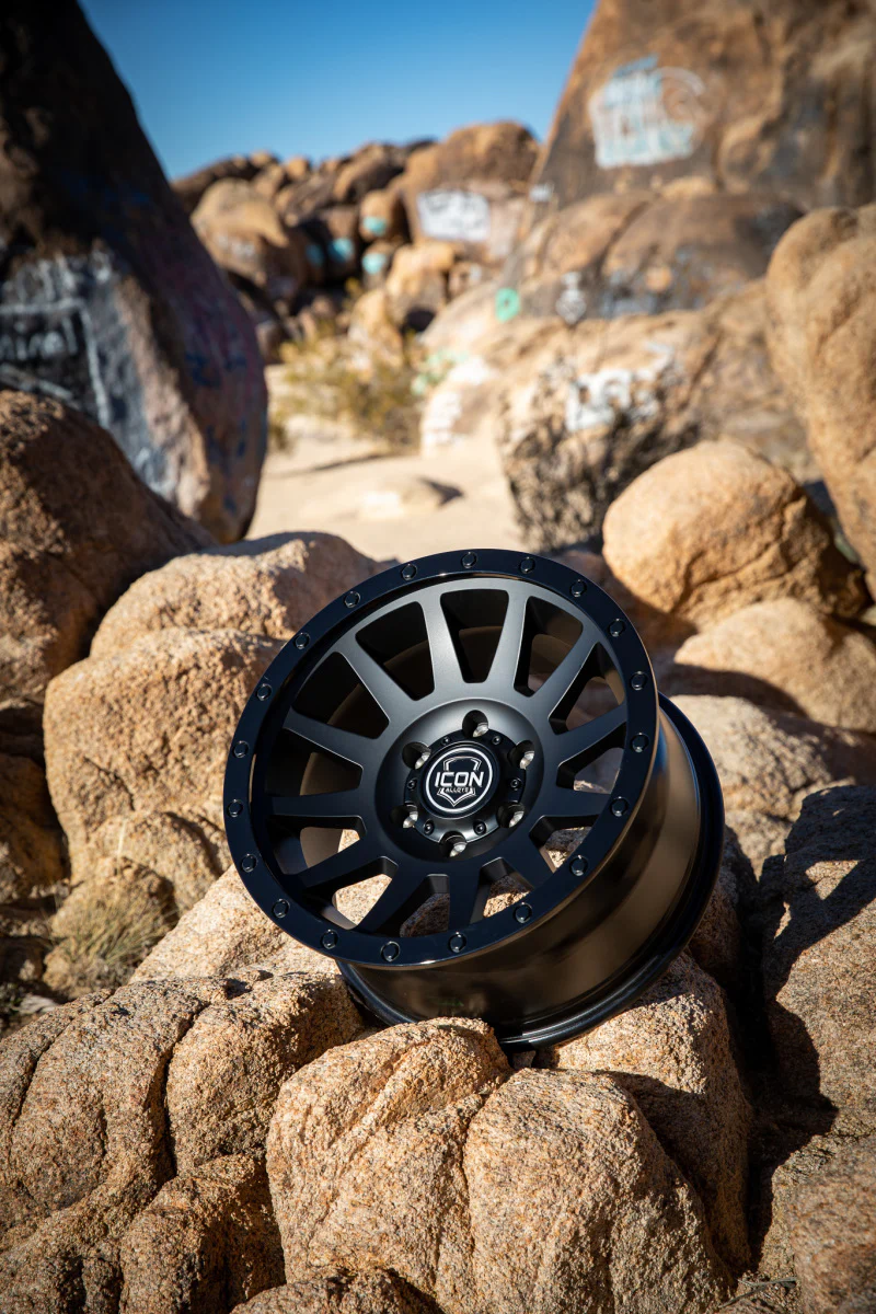ICON Compression 17x8.5 5x5 -6mm Offset 4.5in BS 71.5mm Bore Double Black Wheel - Image 5