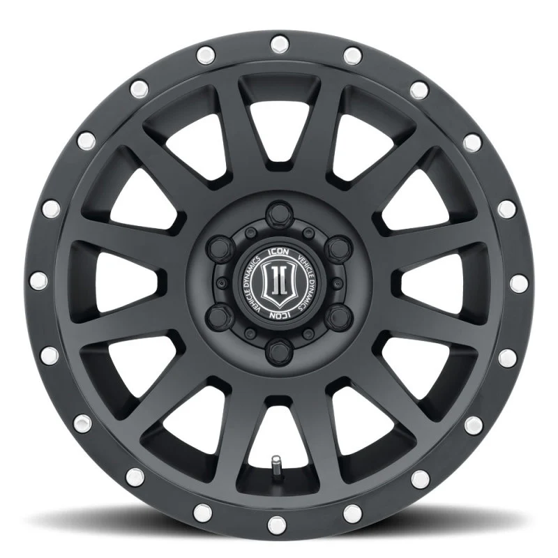 ICON Compression 17x8.5 6x135 6mm Offset 5in BS 87.1mm Bore Satin Black Wheel - Image 2