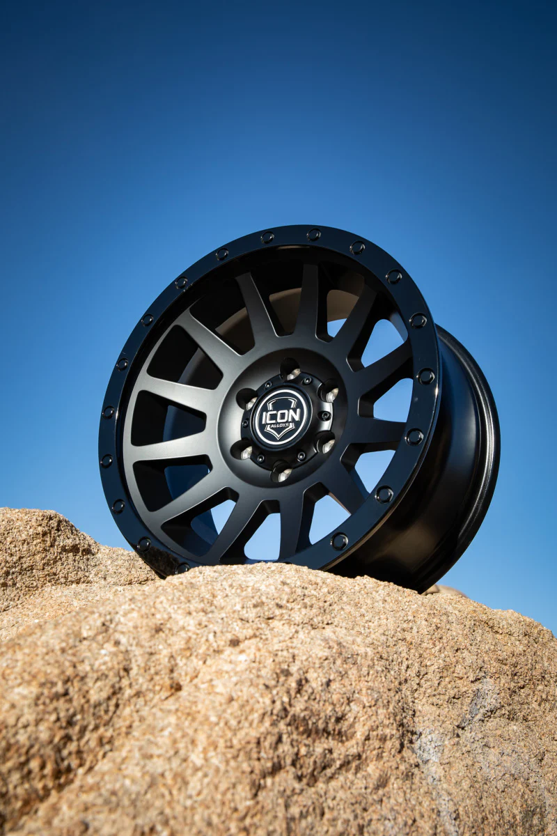 ICON Compression 18x9 5x150 25mm Offset 6in BS 110.1mm Bore Double Black Wheel - Image 4