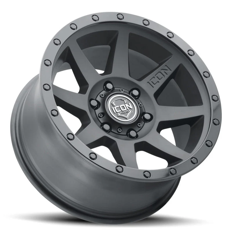 ICON Rebound 17x8.5 5x150 25mm Offset 5.75in BS 110.1mm Bore Double Black Wheel - Image 6