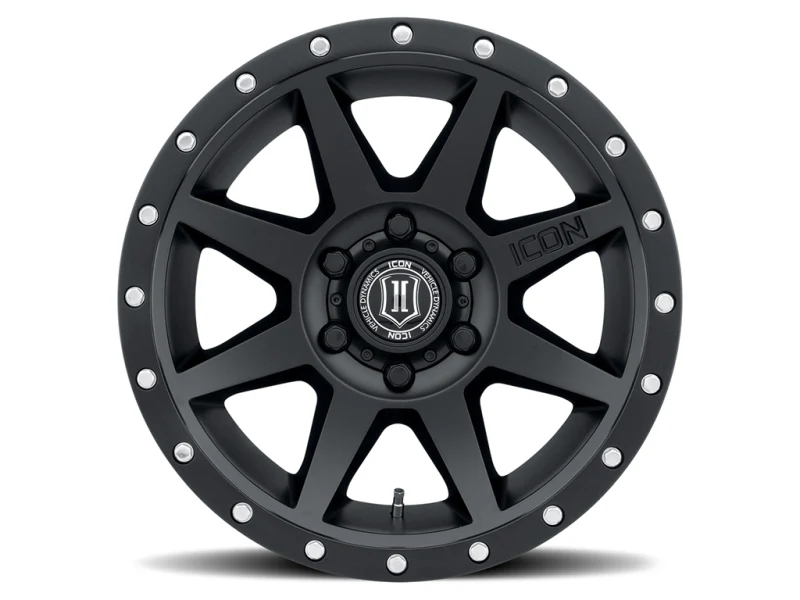ICON Rebound 17x8.5 6x5.5 25mm Offset 5.75in BS 95.1mm Bore Satin Black Wheel - Image 2