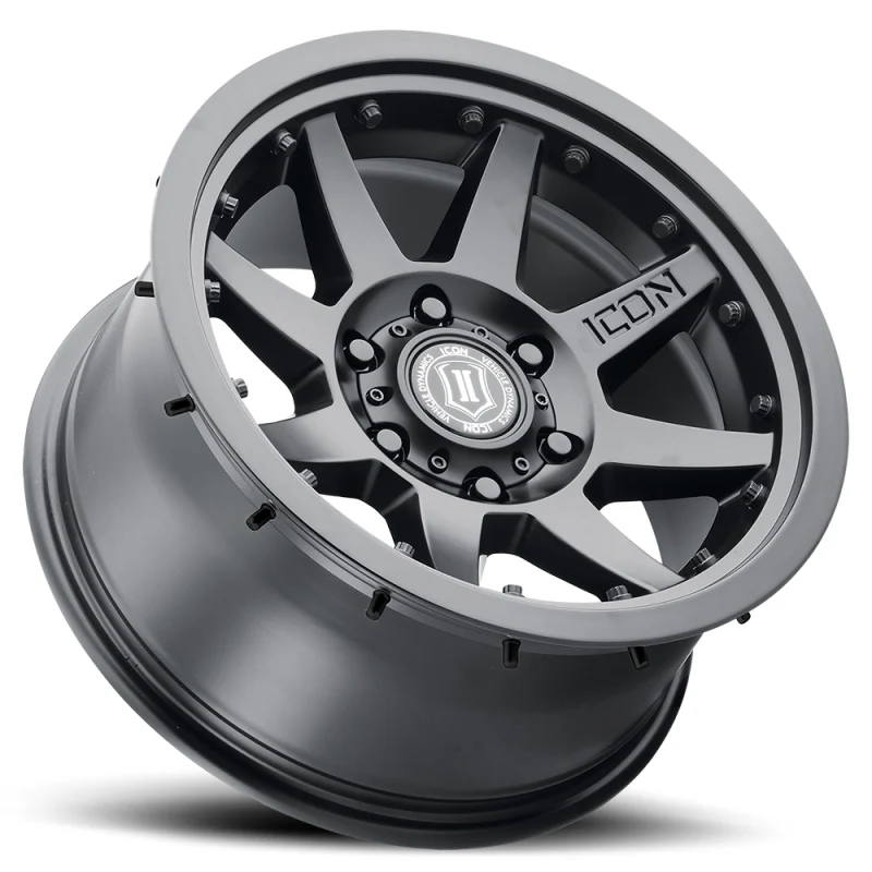 ICON Rebound Pro 17x8.5 6x135 6mm Offset 5in BS 87.1mm Bore Satin Black Wheel - Image 7