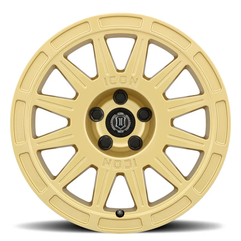 ICON Ricochet 17x8 5x4.5 38mm Offset 6in BS - Gloss Gold Wheel - Image 2