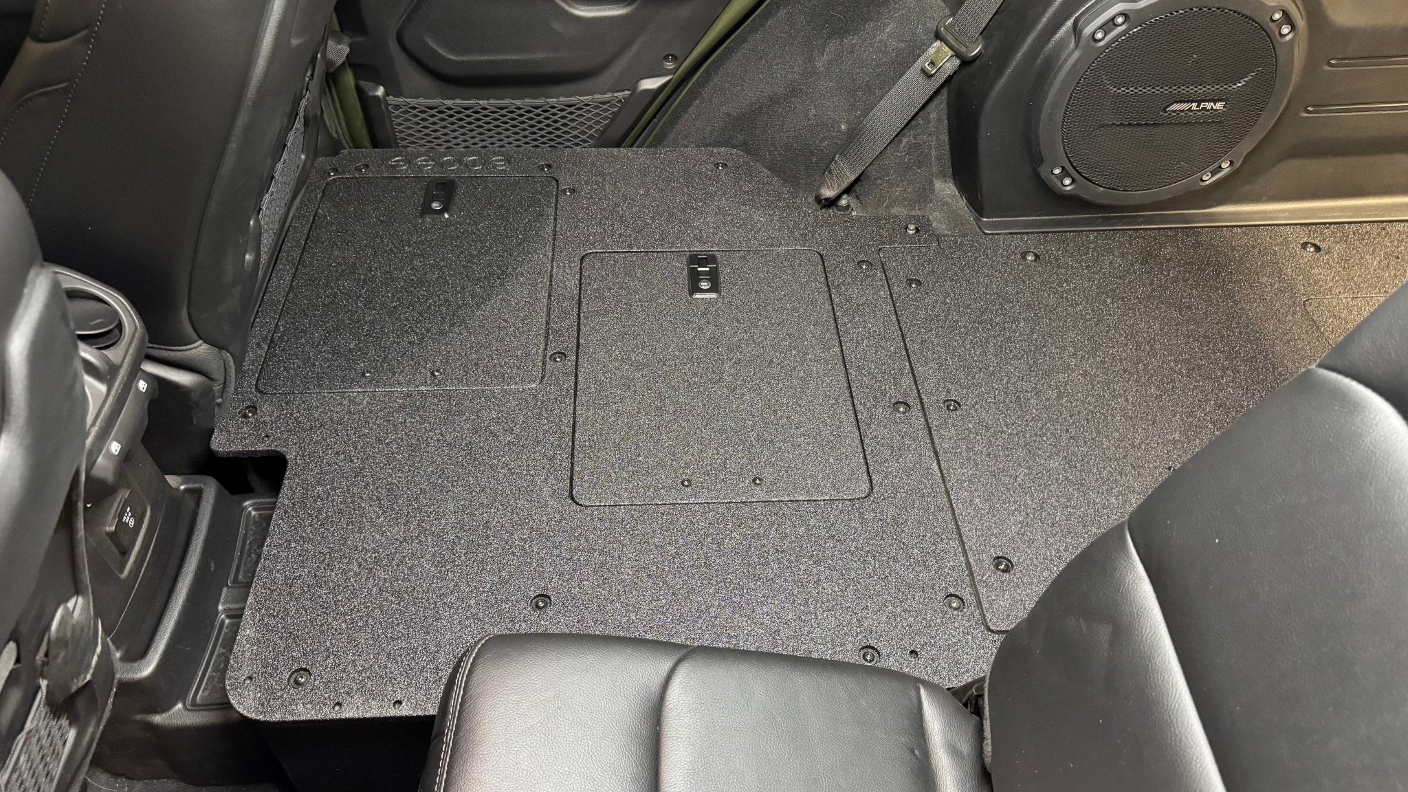Jeep Wrangler 2018-Present JLU 4 Door - Second Row Seat Delete Plate System - V2 - Image 13