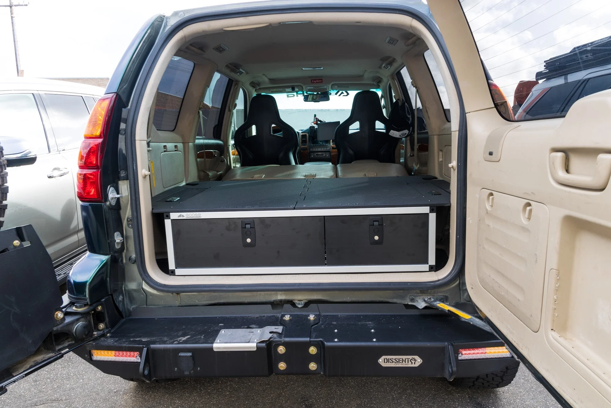 Lexus GX470 2002-2009 1st Gen. - Side x Side Drawer Module with Fitted Top Plate - 41-3/8"W x 10"H x 36"D - Image 7