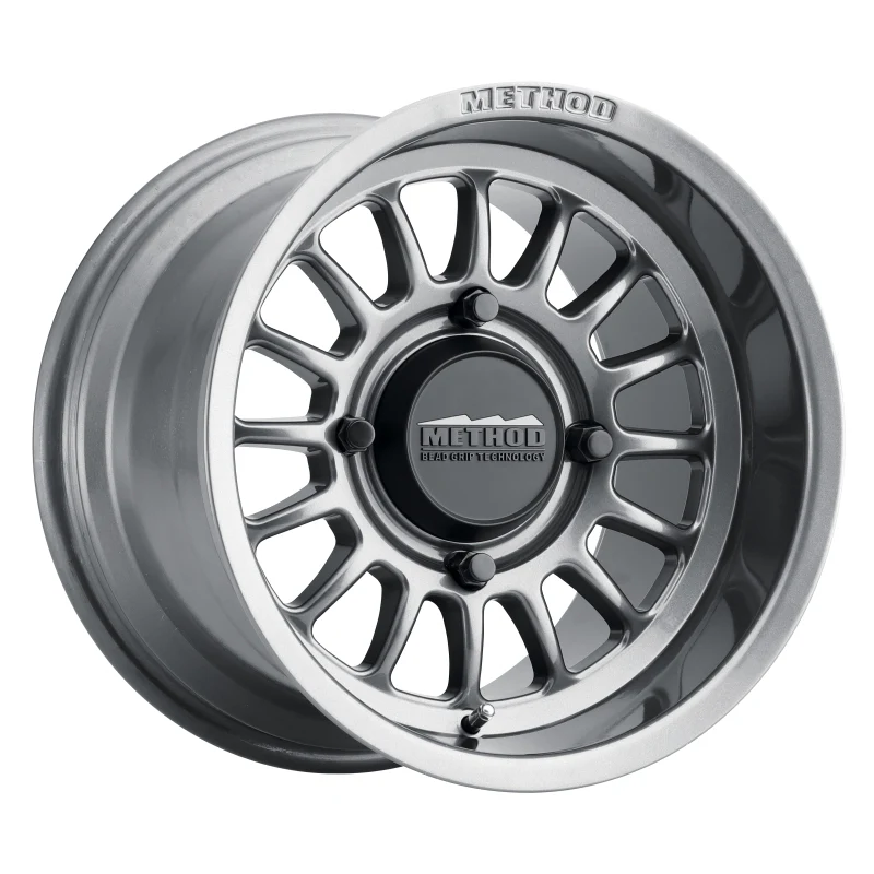 Method MR411 Bead Grip 15x7 / 4+3/13mm Offset / 4x136 / 106.25mm CB Gloss Titanium Wheel - Image 2