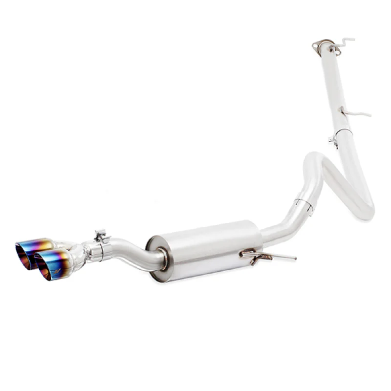 Mishimoto 14-16 Ford Fiesta ST 1.6L 2.5in Stainless Steel Cat-Back Exhaust w/ Burnt Ti Tips - Image 6