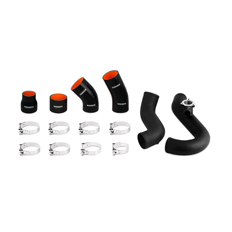 Mishimoto 2015 Ford Mustang EcoBoost Performance Intercooler Kit - Silver Core Wrinkle Black Pipes - Image 4