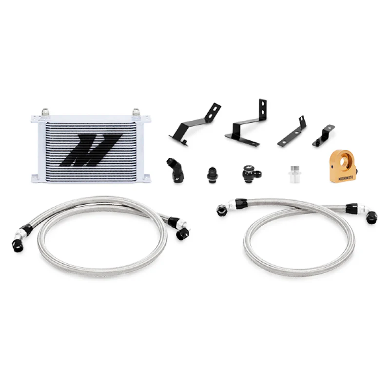Mishimoto 2016+ Chevy Camaro Oil Cooler Kit w/ Thermostat - Silver - Image 2