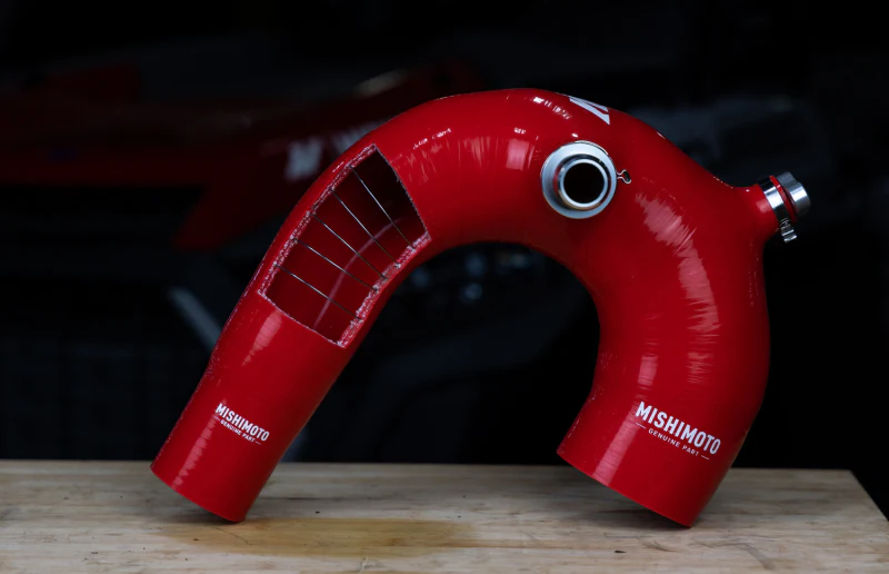 Mishimoto 2016+ Polaris RZR XP Turbo Silicone Intake J-Tube - Red - Image 3
