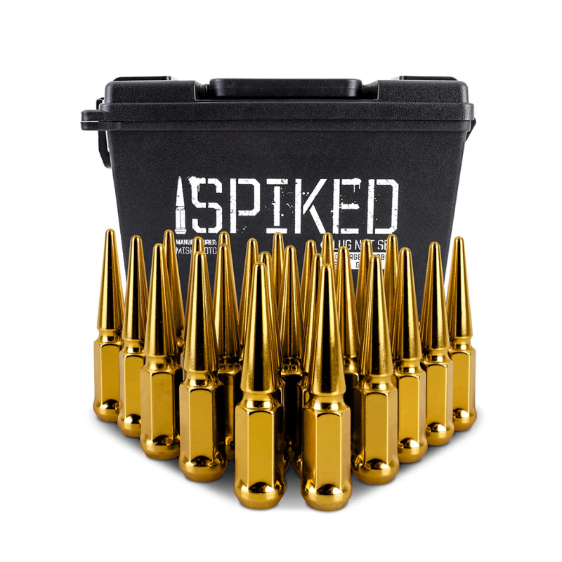 Mishimoto Mishimoto Steel Spiked Lug Nuts M14 x 1.5 24pc Set Gold - Image 2