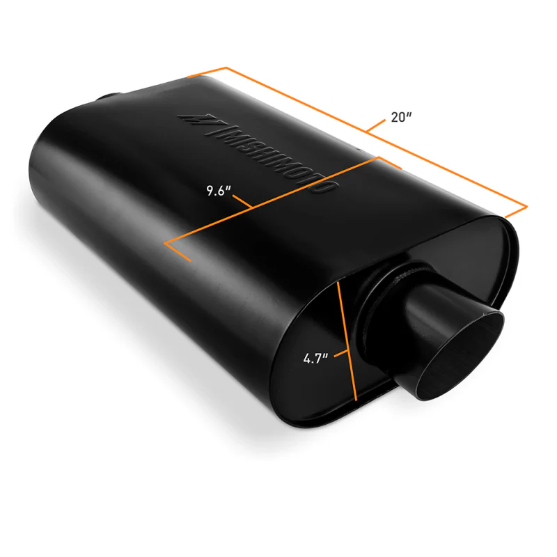 Mishimoto Muffler with 3in Center Inlet/Outlet - Angled Tip - Black - Image 4