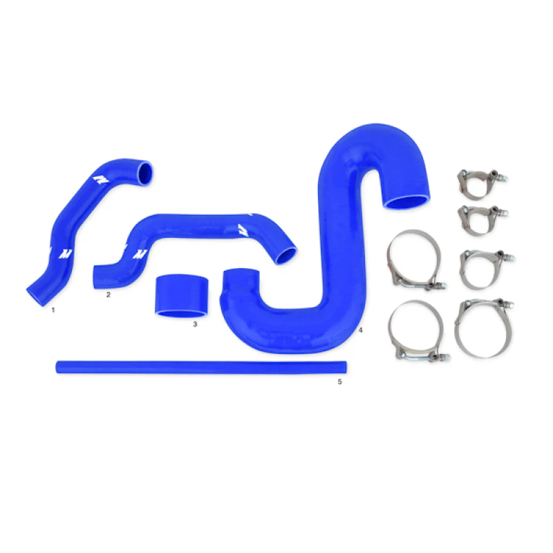 Mishimoto Subaru 02-07 WRX/04-07 STi Top-Mount Intercooler Kit - Powder Coated Black & Blue Hoses - Image 6