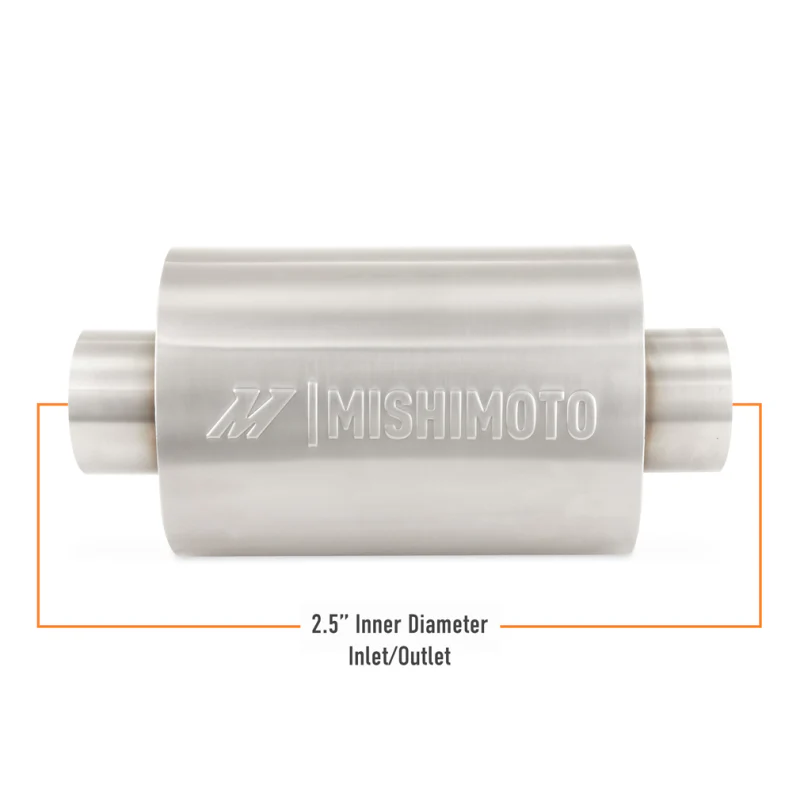 Mishimoto Universal Resonator with 2.5in Inlet/Outlet - Brushed - Image 3