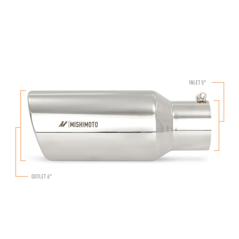 Mishimoto Universal Steel Muffler Tip 5in Inlet 6in Outlet Polished - Image 3