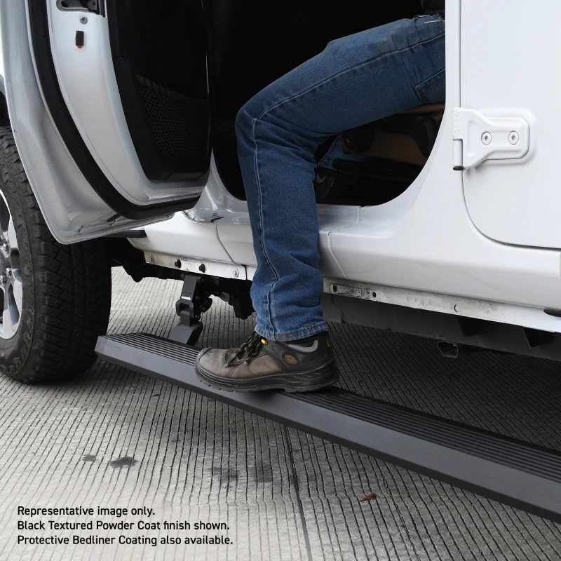 RealTruck 20-24 Jeep Gladiator CC 4dr VoltStep Electric Running Board Kit - Bedliner Coating - Image 6