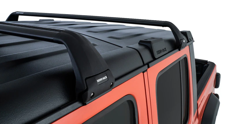 Rhino-Rack 07-22 Jeep Wrangler JK/JL 4 Door Hard Top Vortex SG 2 Bar Roof Rack - Black - Image 4