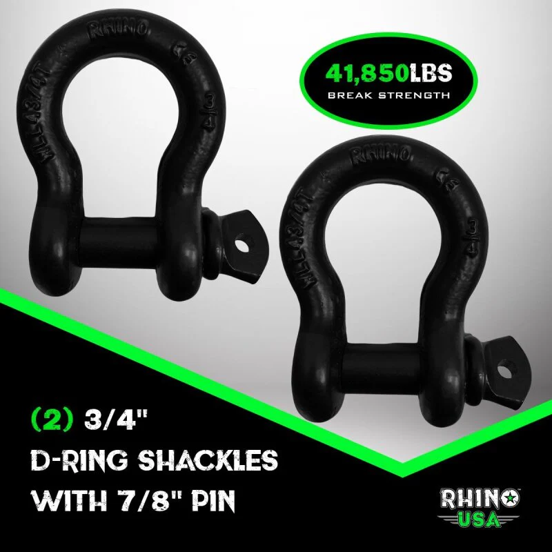 Rhino USA 30Ft Tow Strap/Shackles Combo - Image 6
