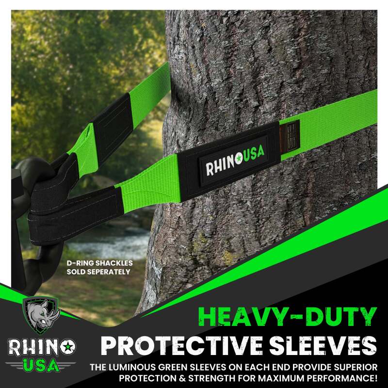 Rhino USA Recovery Tow Strap 3Inx30Ft (Green) - Image 3