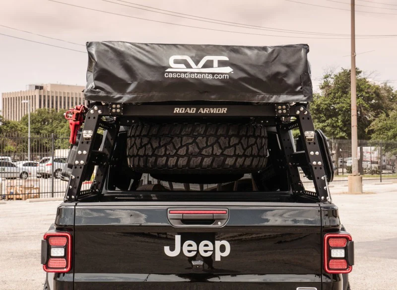 Road Armor Universal 5ft Bed TRECK Adj Bed Rack - Tex Blk (w/o Brackets) - Image 12