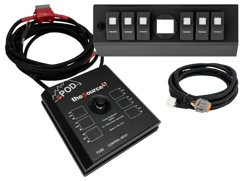 Spod 07-08 Jeep Wrangler JK SourceLT w/ Genesis Adapter and Blue LED Switch Panel